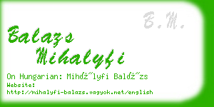 balazs mihalyfi business card